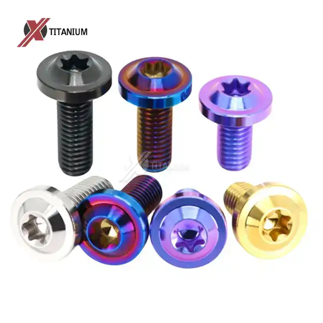 What are the main benefits of using titanium alloy screws?